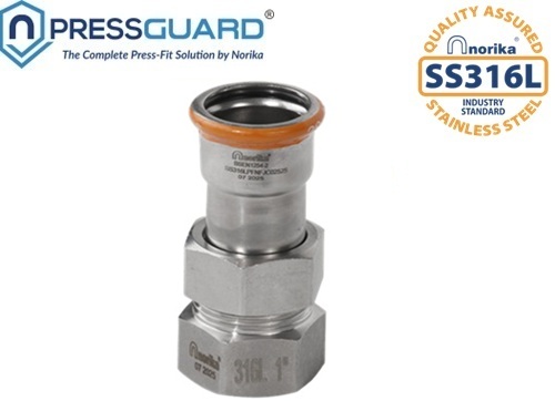 Stainless Steel 316L Press Fit Female Joint Connector